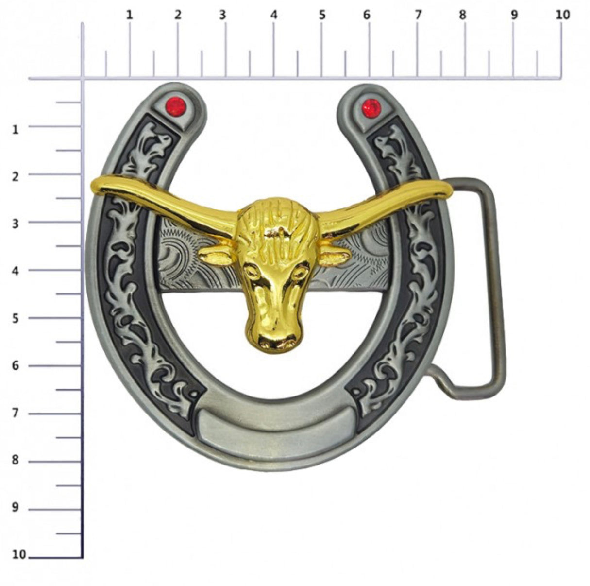 Hebilla Herradura Caballo 40mm Envejecida /Dorado