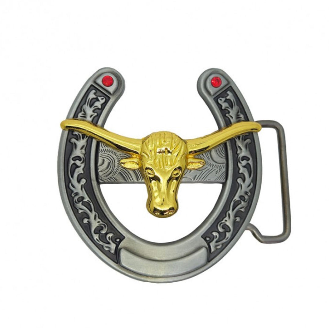 Hebilla Herradura Caballo 40mm Envejecida /Dorado